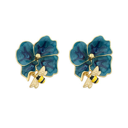 1 Pair Casual Simple Style Classic Style Round Square Flower Plating Inlay Copper Pearl Gold Plated Ear Studs