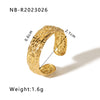 Ig Style Basic Simple Style Four Leaf Clover Heart Shape Flower Stainless Steel Plating 18k Gold Plated Open Rings