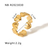 Ig Style Basic Simple Style Four Leaf Clover Heart Shape Flower Stainless Steel Plating 18k Gold Plated Open Rings