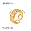 Ig Style Basic Simple Style Four Leaf Clover Heart Shape Flower Stainless Steel Plating 18k Gold Plated Open Rings