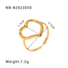 Ig Style Basic Simple Style Four Leaf Clover Heart Shape Flower Stainless Steel Plating 18k Gold Plated Open Rings