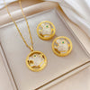 Simple Style Rhombus Bow Knot Copper Plating Inlay Zircon Jewelry Set