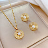 Simple Style Rhombus Bow Knot Copper Plating Inlay Zircon Jewelry Set