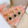 Simple Style Rhombus Bow Knot Copper Plating Inlay Zircon Jewelry Set