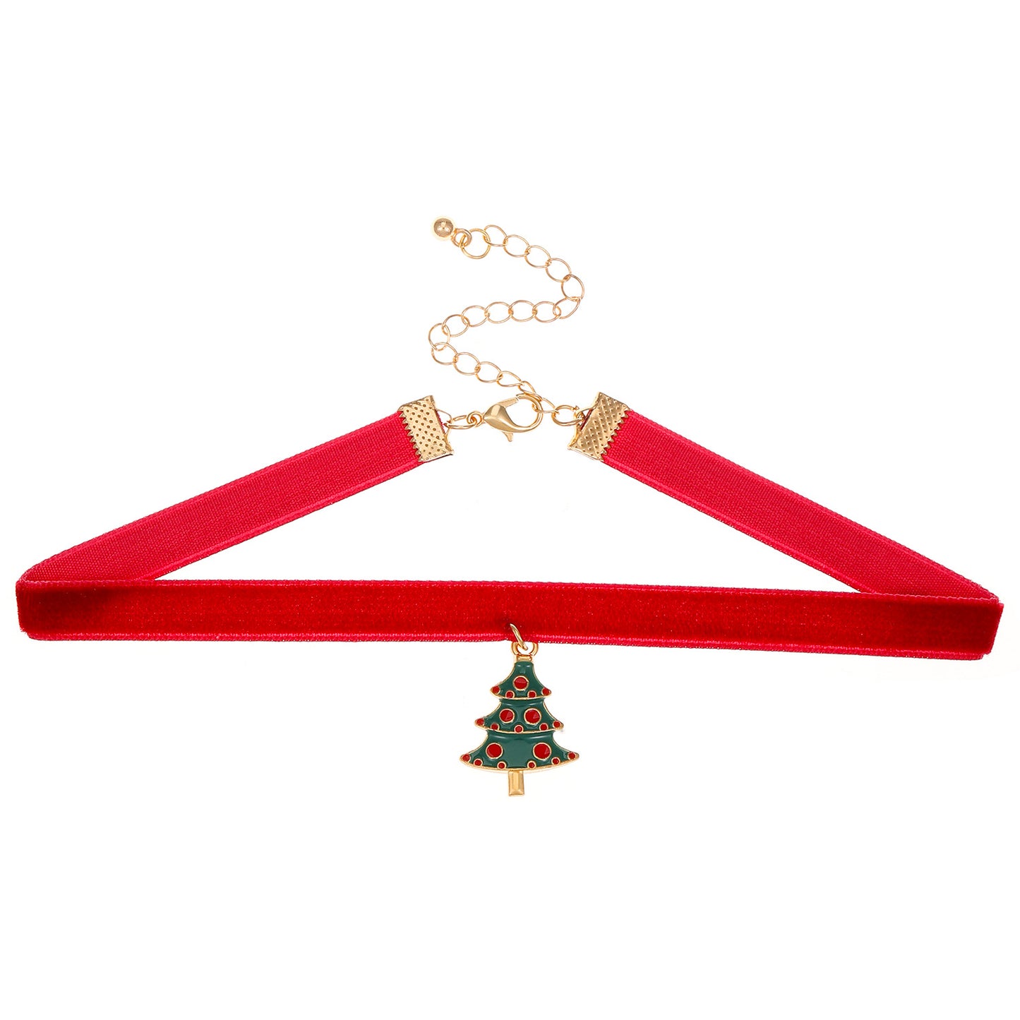 Vintage Style Christmas Tree Alloy Flannel Wholesale Pendant Necklace