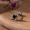 1 Piece Simple Style Spider Spider Web Bat Plating Inlay Stainless Steel Zircon 18k Gold Plated Ear Studs