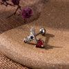 1 Piece Simple Style Spider Spider Web Bat Plating Inlay Stainless Steel Zircon 18k Gold Plated Ear Studs