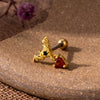 1 Piece Simple Style Spider Spider Web Bat Plating Inlay Stainless Steel Zircon 18k Gold Plated Ear Studs