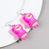 1 Pair Cartoon Style Color Block Patchwork Silica Gel Drop Earrings