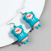 1 Pair Cartoon Style Color Block Patchwork Silica Gel Drop Earrings