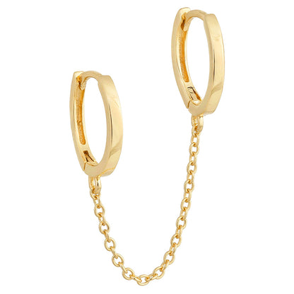 1 Piece Modern Style Solid Color Plating Chain Copper 18k Gold Plated Drop Earrings