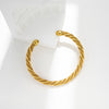 Casual Simple Style Solid Color Stainless Steel Plating Bangle