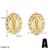 1 Pair Vintage Style Simple Style Heart Shape Plating Inlay Copper Artificial Pearls Zircon 18k Gold Plated Ear Studs