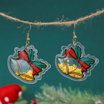 1 Pair Cute Christmas Tree Elk Plating Plastic Drop Earrings