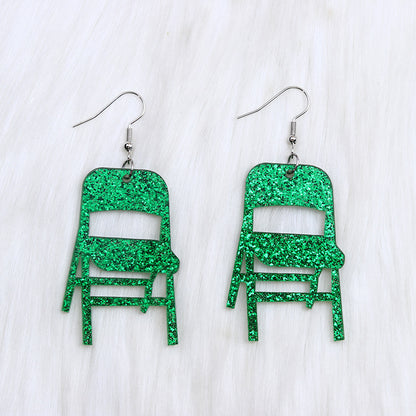 1 Pair Funny Geometric Irregular Arylic Drop Earrings