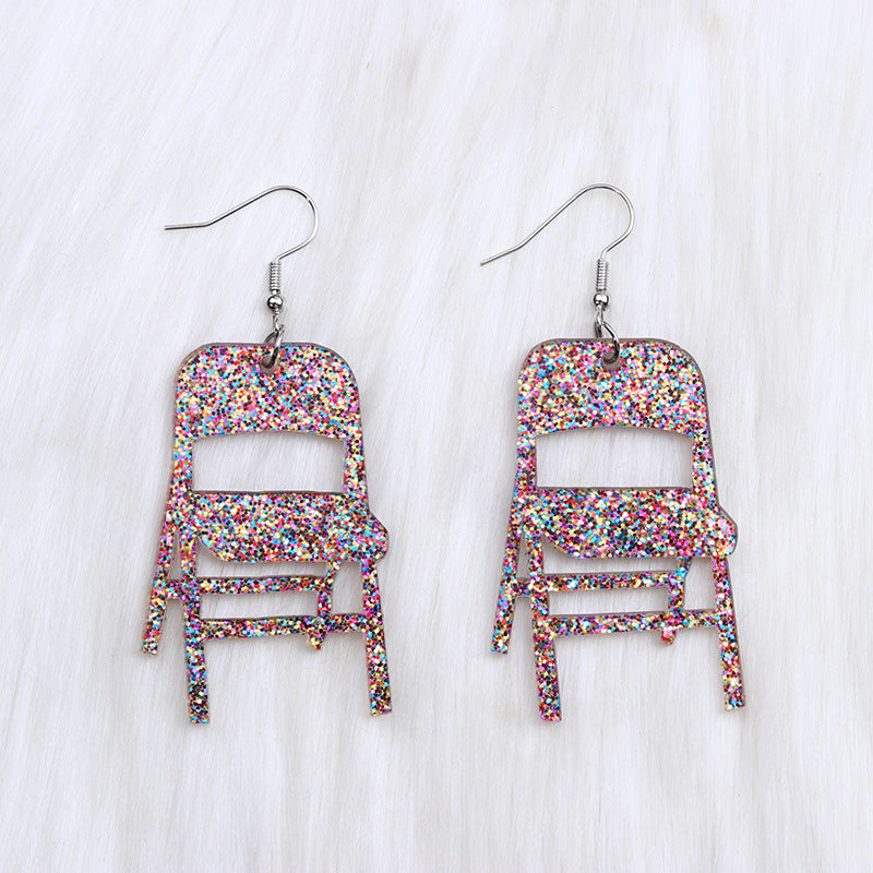 1 Pair Funny Geometric Irregular Arylic Drop Earrings