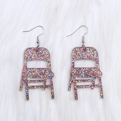 1 Pair Funny Geometric Irregular Arylic Drop Earrings