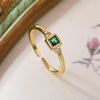 Simple Style Geometric Color Block Copper Plating Inlay Zircon 18k Gold Plated Open Rings