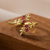 Simple Style Geometric Color Block Copper 18k Gold Plated Zircon Open Rings In Bulk