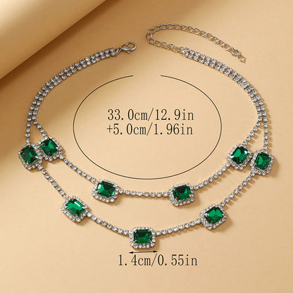 Elegant Wedding Color Block Alloy Plating Inlay Rhinestones Silver Plated Women's Jewelry Set