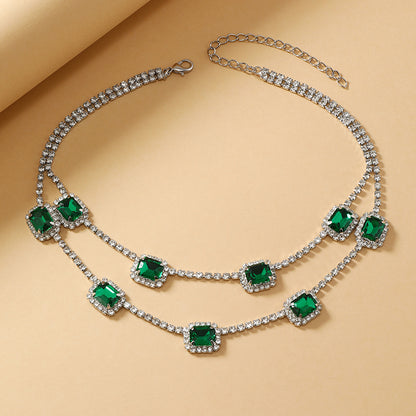 Elegant Wedding Color Block Alloy Plating Inlay Rhinestones Silver Plated Women's Jewelry Set