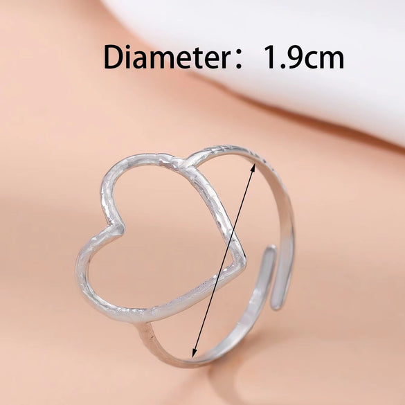 Retro Geometric Stainless Steel Plating Open Rings
