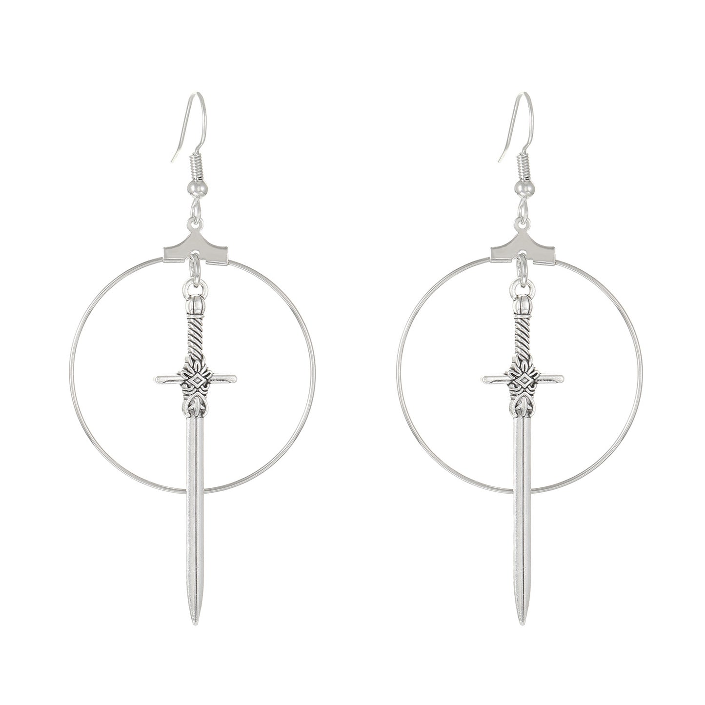 1 Pair Streetwear Geometric Cross Plating Alloy Drop Earrings