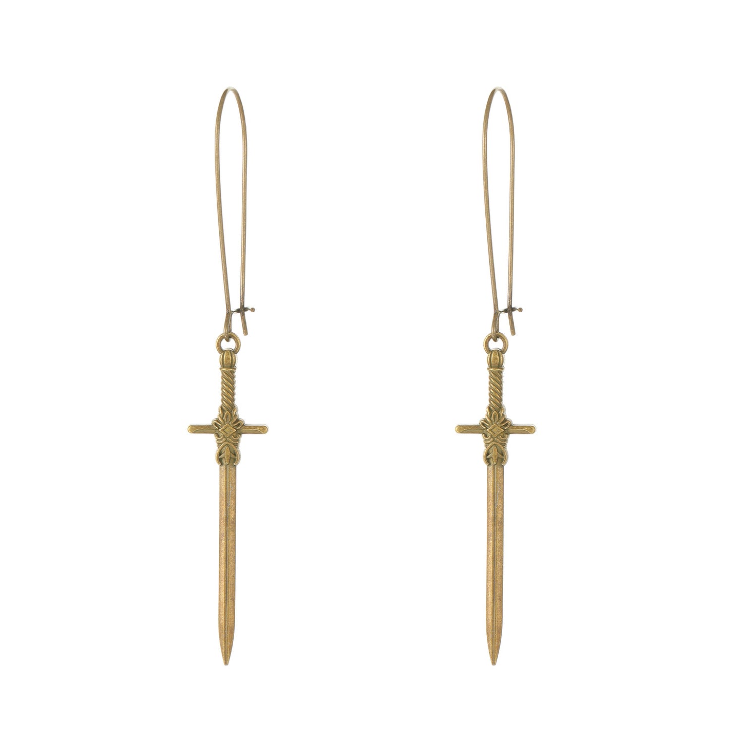 1 Pair Streetwear Geometric Cross Plating Alloy Drop Earrings