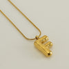 Casual Classic Style Letter Stainless Steel Polishing Plating 18k Gold Plated Pendant Necklace