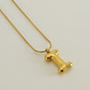 Casual Classic Style Letter Stainless Steel Polishing Plating 18k Gold Plated Pendant Necklace