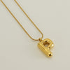 Casual Classic Style Letter Stainless Steel Polishing Plating 18k Gold Plated Pendant Necklace