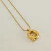 Casual Classic Style Letter Stainless Steel Polishing Plating 18k Gold Plated Pendant Necklace