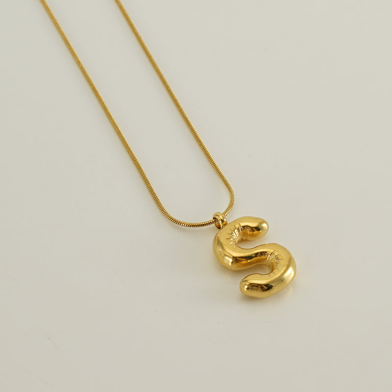 Casual Classic Style Letter Stainless Steel Polishing Plating 18k Gold Plated Pendant Necklace