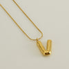 Casual Classic Style Letter Stainless Steel Polishing Plating 18k Gold Plated Pendant Necklace