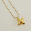 Casual Classic Style Letter Stainless Steel Polishing Plating 18k Gold Plated Pendant Necklace