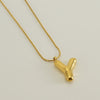 Casual Classic Style Letter Stainless Steel Polishing Plating 18k Gold Plated Pendant Necklace