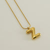 Casual Classic Style Letter Stainless Steel Polishing Plating 18k Gold Plated Pendant Necklace