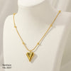 Wholesale Romantic Heart Shape Stainless Steel Plating Gold Plated Pendant Necklace