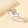 Simple Style Square Solid Color Copper Plating Inlay Zircon Gold Plated Open Rings