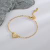 Basic Heart Shape Copper Plating 18k Gold Plated Bracelets