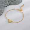 Basic Heart Shape Copper Plating 18k Gold Plated Bracelets