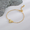 Basic Heart Shape Copper Plating 18k Gold Plated Bracelets