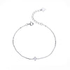 Casual Round Solid Color Sterling Silver Plating Inlay Zircon Silver Plated Bracelets