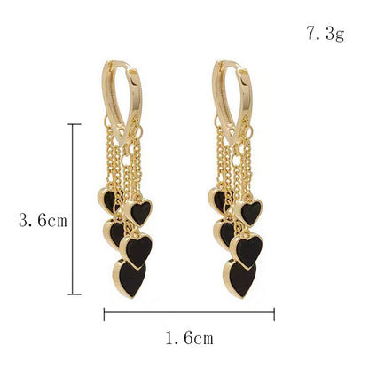 1 Pair Elegant Dog Sector Plating Inlay Alloy Rhinestones 14k Gold Plated Drop Earrings