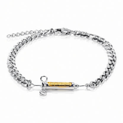 Wholesale Hip-hop Retro Color Block Stainless Steel Plating Gold Plated Bracelets Earrings Necklace