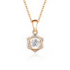 Simple Style Solid Color Sterling Silver Inlay Moissanite Zircon Pendant Necklace