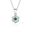 Simple Style Solid Color Sterling Silver Inlay Moissanite Zircon Pendant Necklace