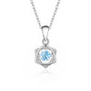 Simple Style Solid Color Sterling Silver Inlay Moissanite Zircon Pendant Necklace