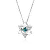 Simple Style Solid Color Sterling Silver Inlay Moissanite Zircon Pendant Necklace