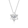 Simple Style Solid Color Sterling Silver Inlay Moissanite Zircon Pendant Necklace